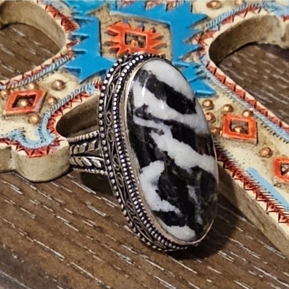 Handmade Jewelry - White Buffalo Turquoise Ring represents innocence, purity, and strength